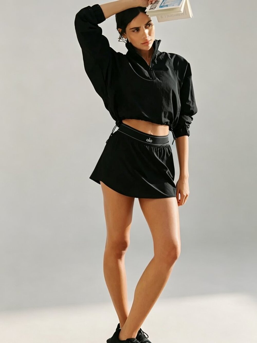 ALO Yoga Black Athletic Mini Skirt